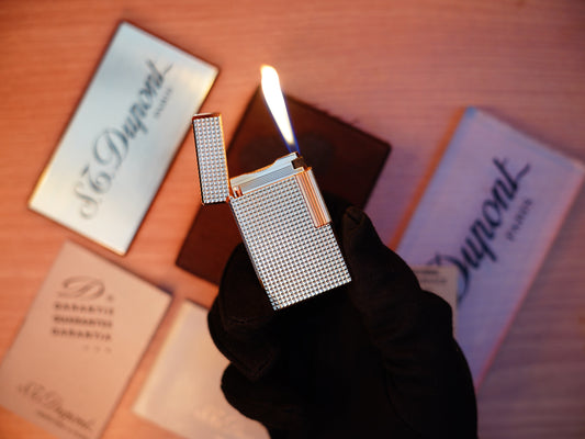 The Art of Heavy Gold and Silver Finishes in Vintage Luxury Lighters