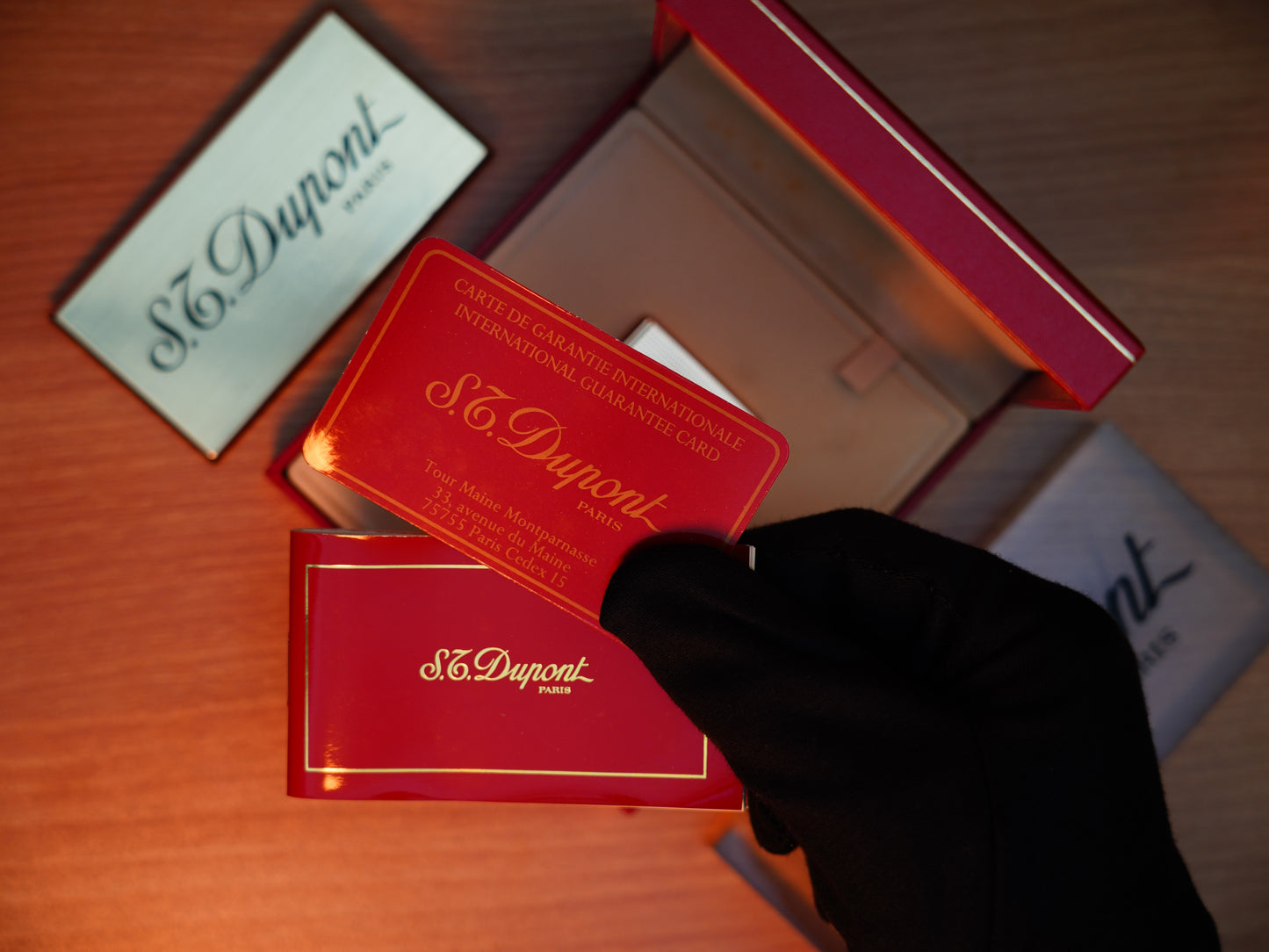 Vintage St Dupont Ligne 1 Heavy 24k Gold Finish Small Size micro Diamond Head rare Pipe Flame / with box and document