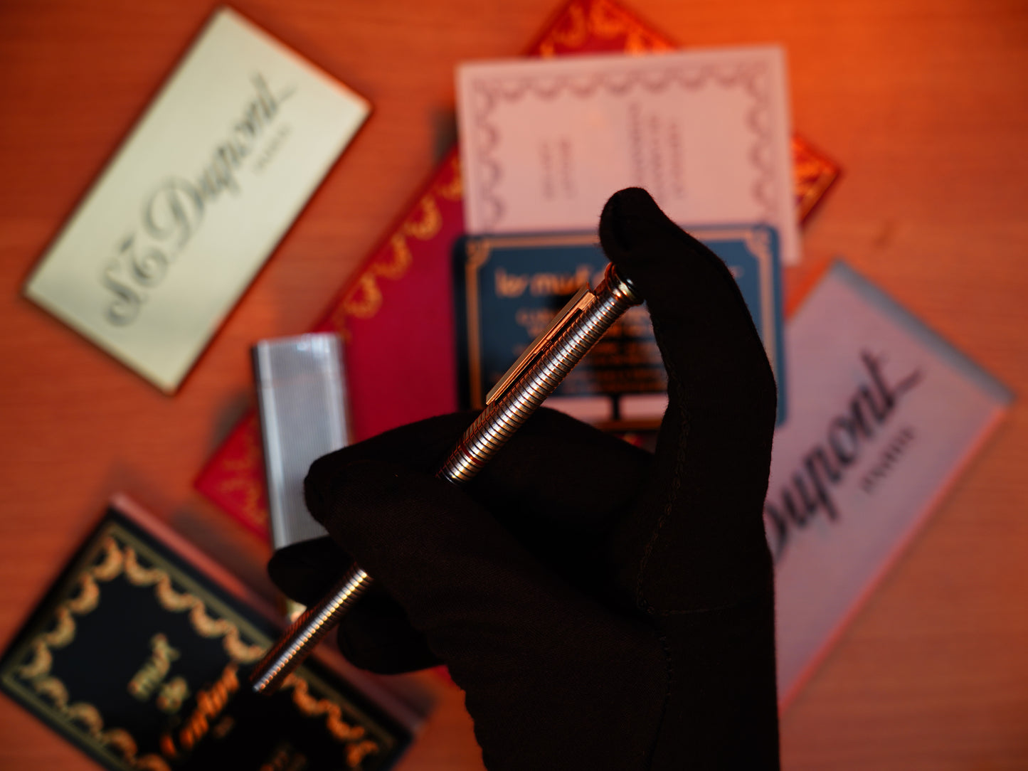 Vintage Cartier 1970 Solid 925 Sterling Silver & Gold Lighter and Marker Pen Set – Full Box and Papers