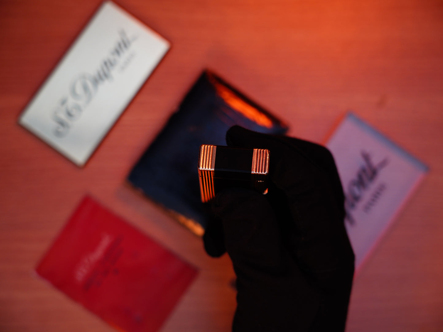 Vintage 1960 St Dupont Ligne 1 Heavy 24k Gold Finish and natural lacquer Large Size / Full Set with box and document