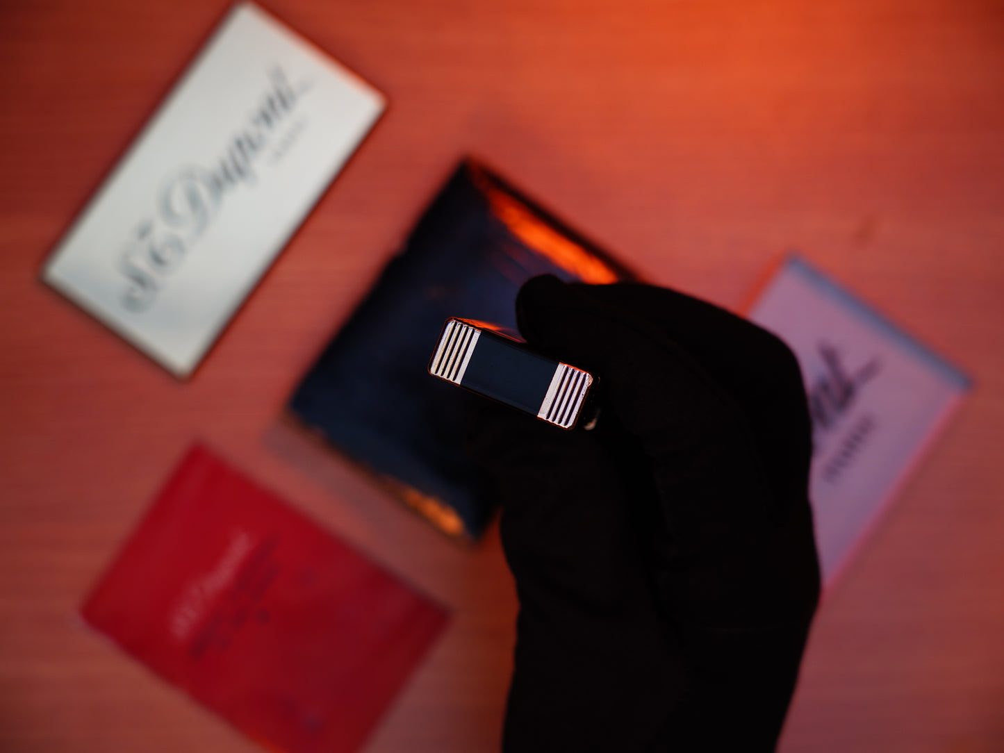 Vintage 1960 St Dupont Ligne 1 Heavy 24k Gold Finish and natural lacquer Large Size / Full Set with box and document