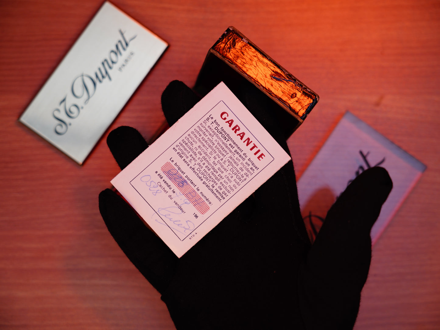 Vintage 1960 St Dupont Ligne 1 Heavy 24k Gold Finish and natural lacquer Large Size / Full Set with box and document