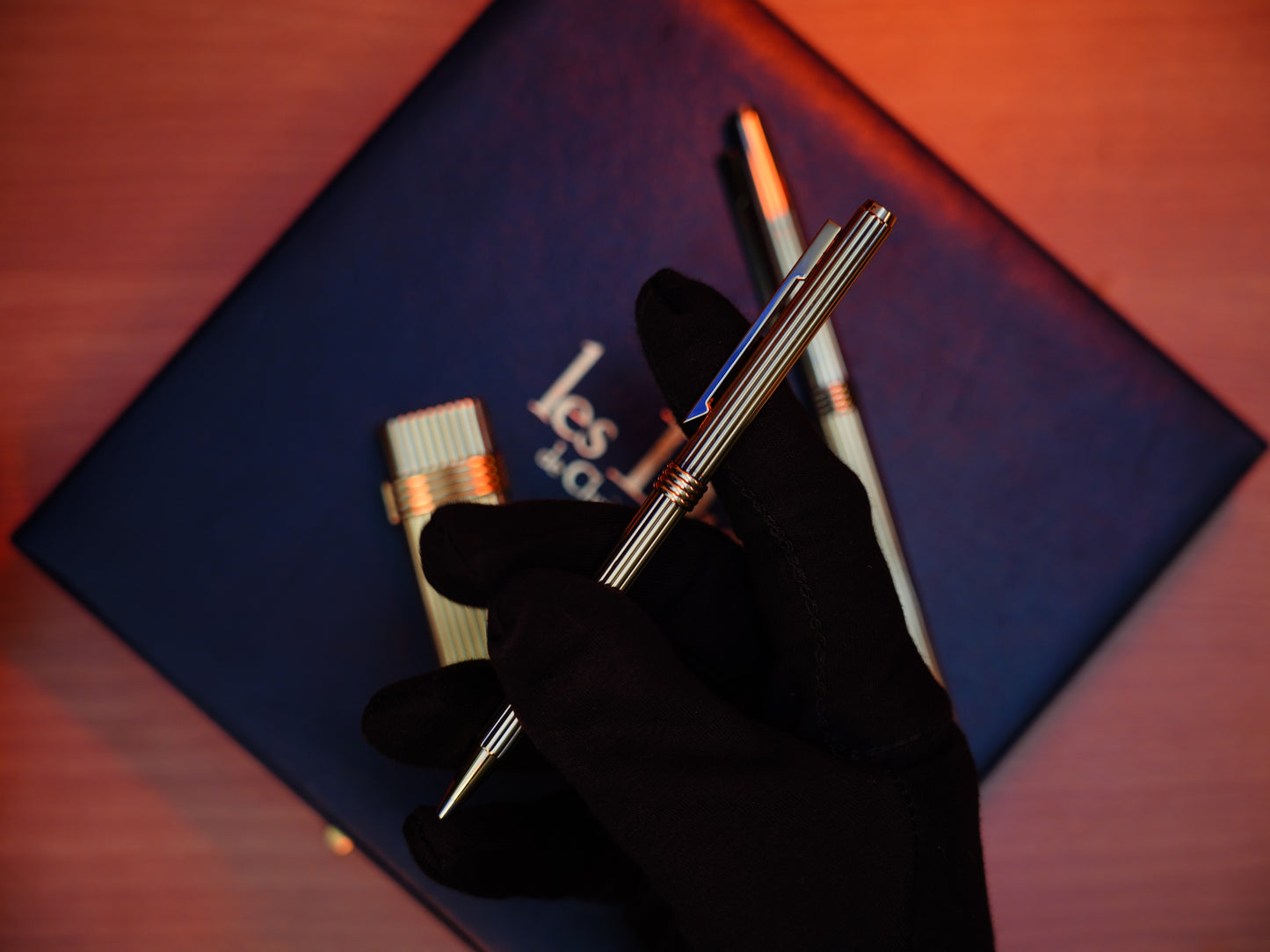 Vintage 1970 Christian Dior Vermill Solid 925 Sterling Silver Pens and lighter / rare gift set