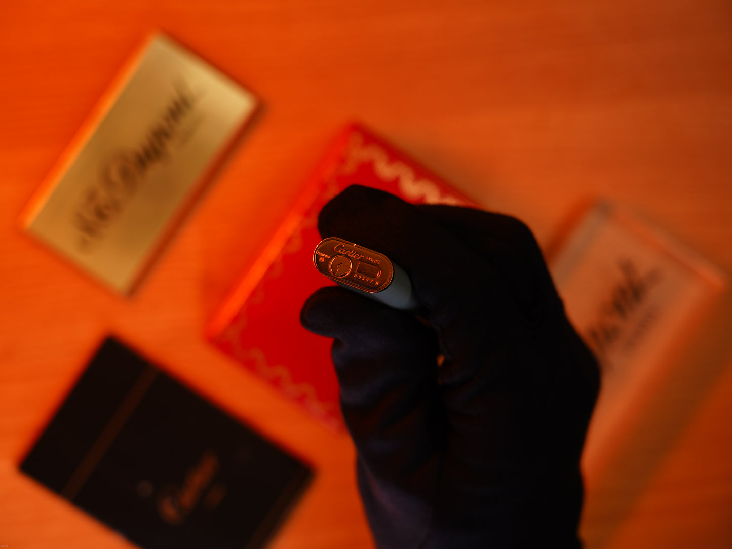 Vintage 1970 Cartier Lighter – Early Natural Lacquer, Light Gray