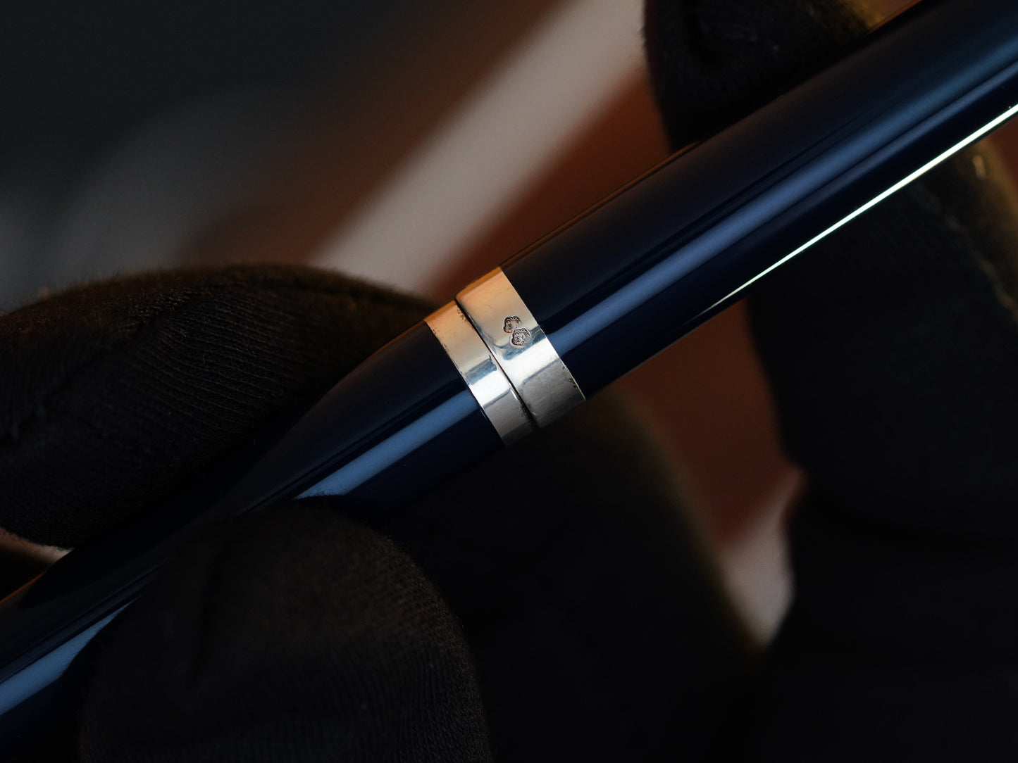 Vintage 1970 S.T. Dupont Fountain Pen – 925 Sterling Silver & Natural Lacquer – 18K Solid Gold Nib – Luxury Collectible