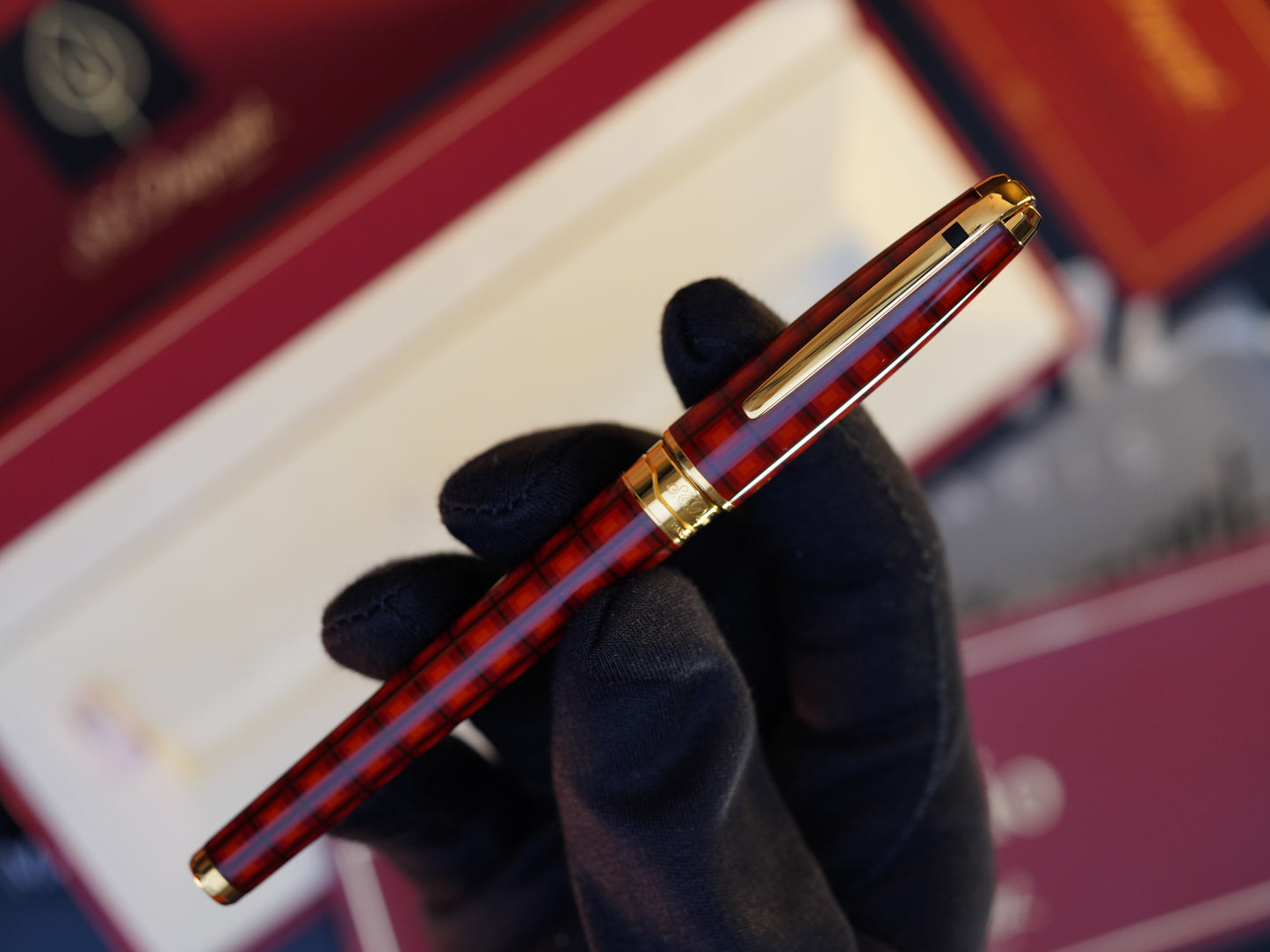 Vintage St Dupont Olympio Limited Vertigo Natural Lacquer Luxury 18k Solid Gold F Fountain Pen