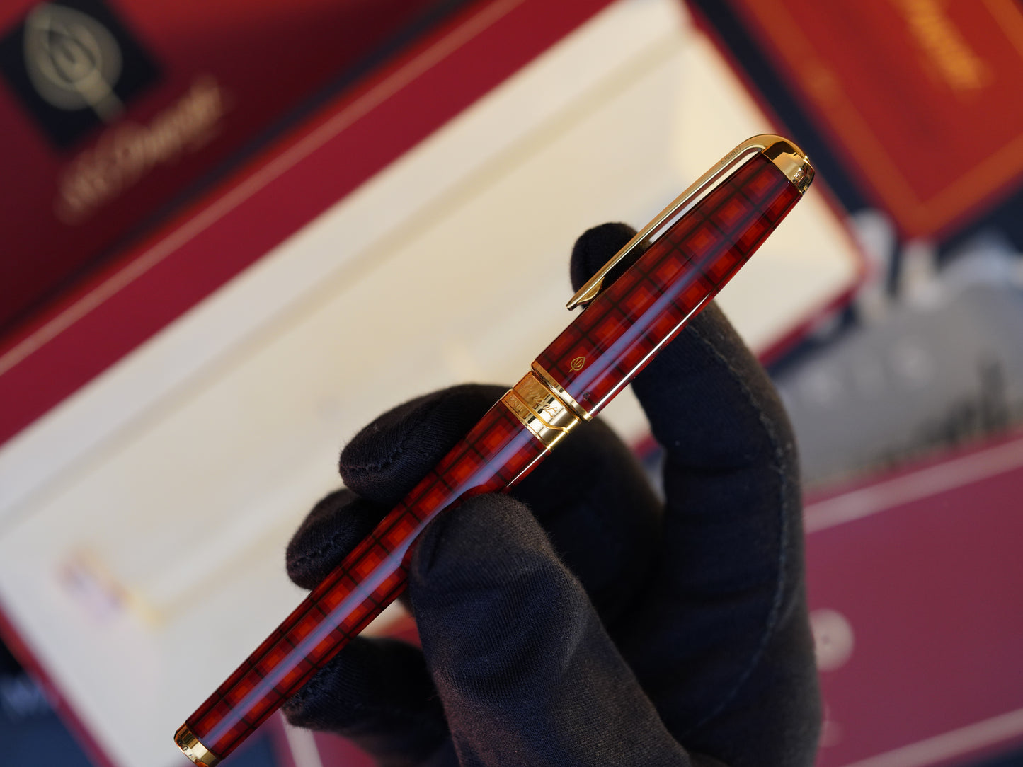 Vintage St Dupont Olympio Limited Vertigo Natural Lacquer Luxury 18k Solid Gold F Fountain Pen