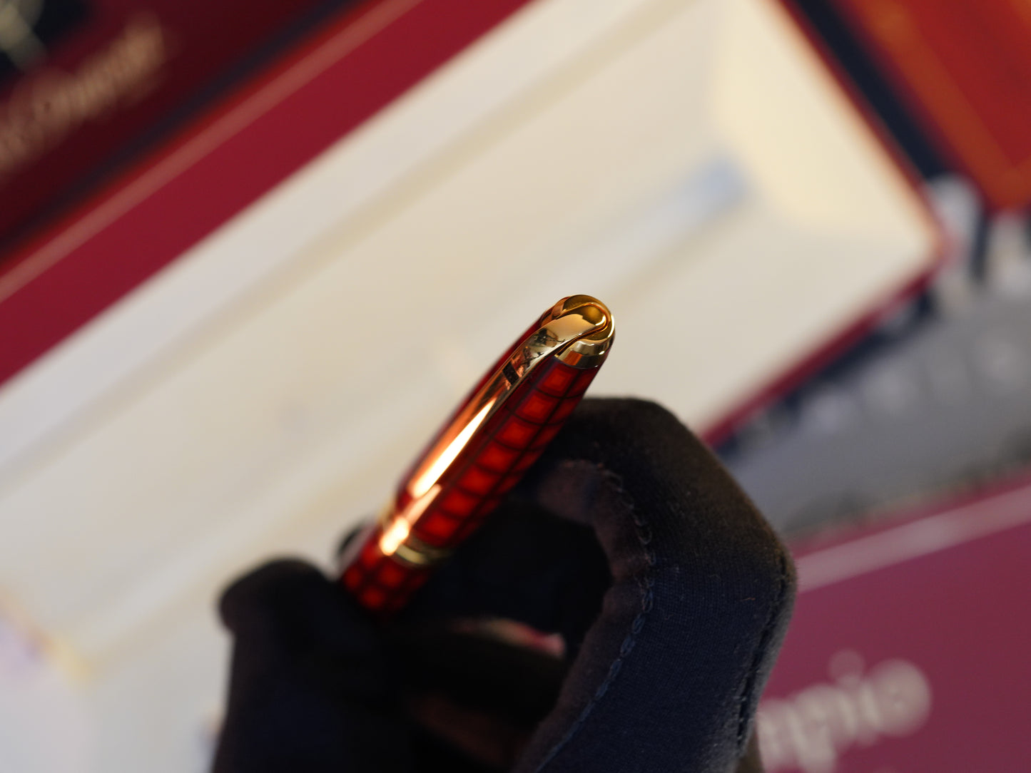 Vintage St Dupont Olympio Limited Vertigo Natural Lacquer Luxury 18k Solid Gold F Fountain Pen