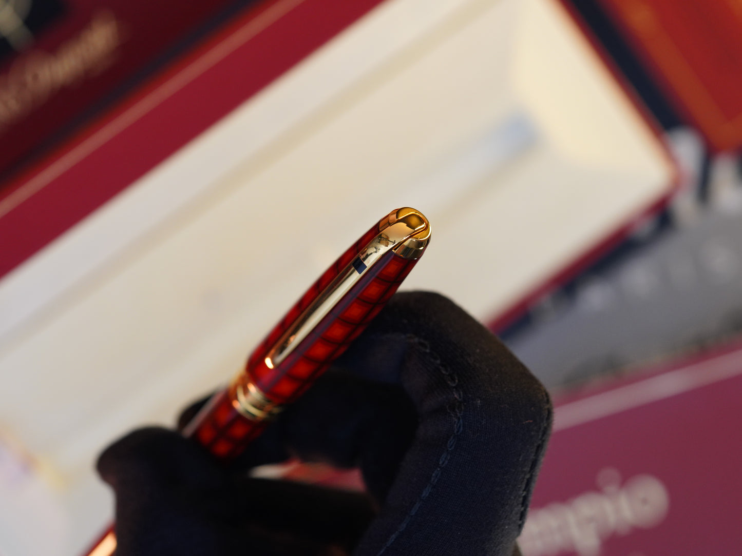 Vintage St Dupont Olympio Limited Vertigo Natural Lacquer Luxury 18k Solid Gold F Fountain Pen