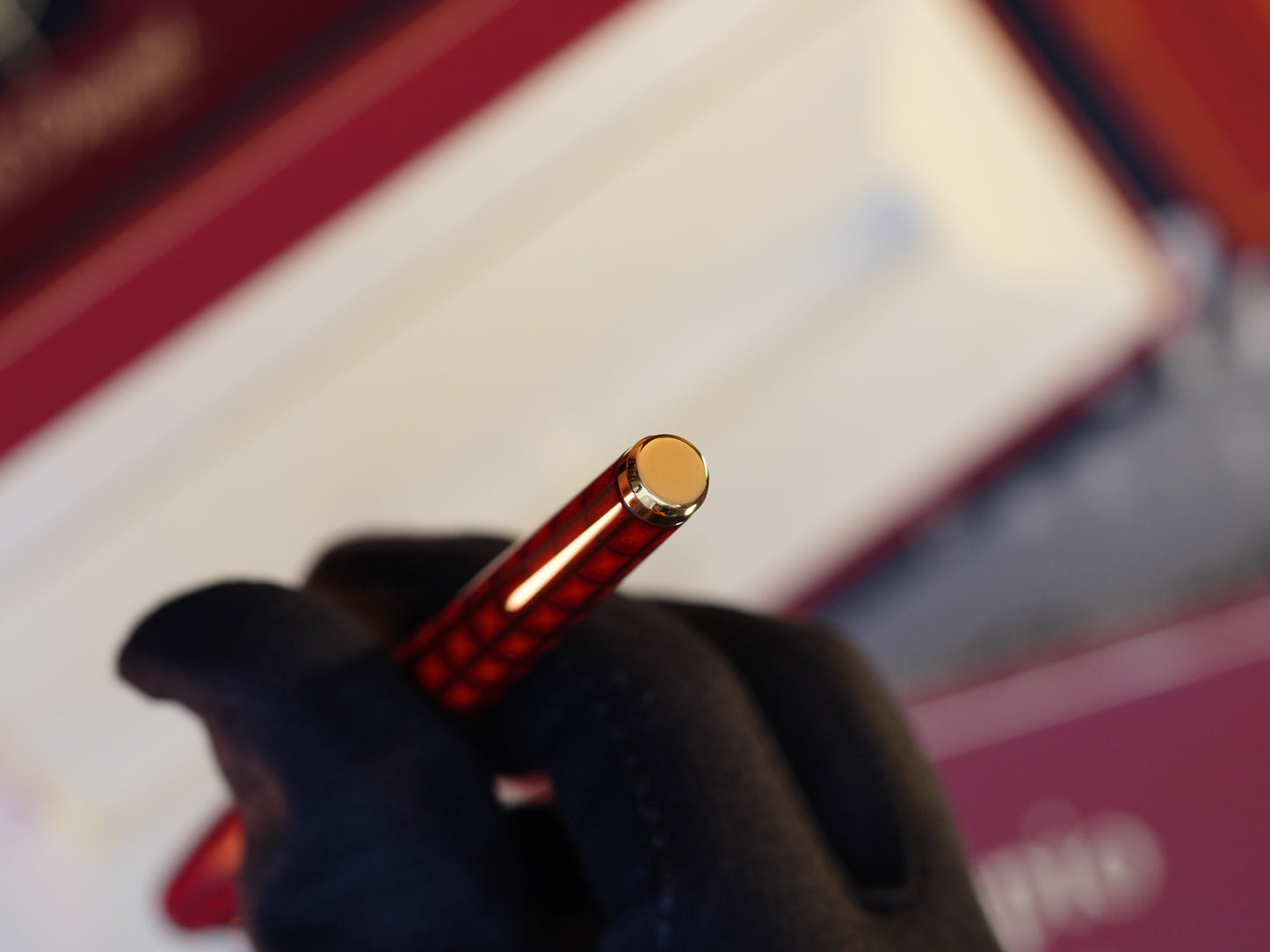 Vintage St Dupont Olympio Limited Vertigo Natural Lacquer Luxury 18k Solid Gold F Fountain Pen