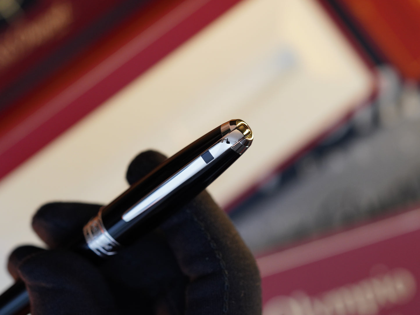Vintage 1980 S.T. Dupont Fat Olympio Fountain Pen – Natural Black Lacquer – 18K Solid Gold Fine Nib – Luxury Collectible