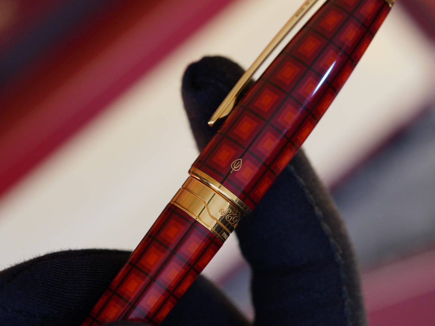 Vintage St Dupont Limited Natural Lacquer Vertigo Luxury 18k Solid Gold M Fountain Pen