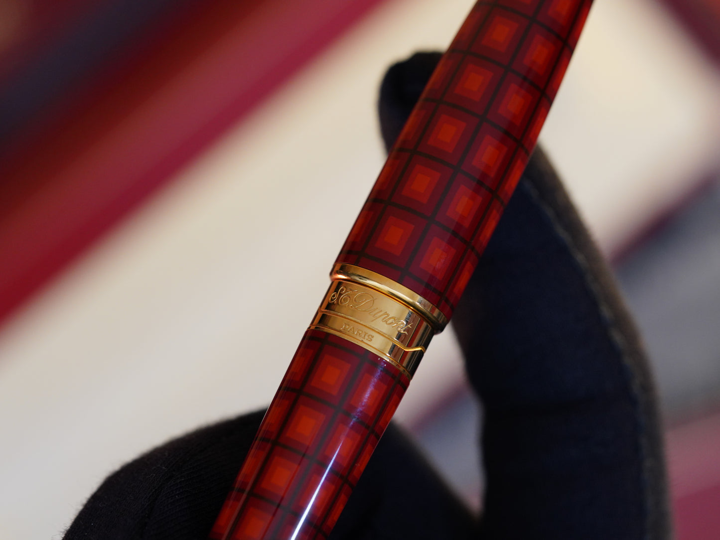Vintage St Dupont Limited Natural Lacquer Vertigo Luxury 18k Solid Gold M Fountain Pen