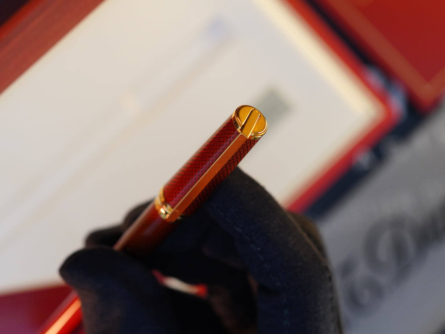 Vintage St Dupont Luxury Ambre Chairman Natural Lacquer 18k Solid Gold M Fountain Pen