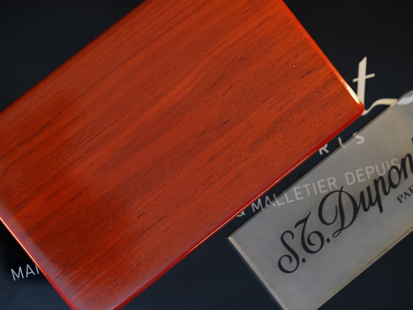 Vintage St Dupont Luxury Grenat Natural Lacquer Chairman 18k Solid Gold M Fountain Pen