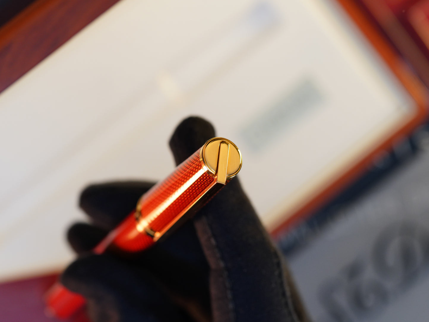 Vintage St Dupont Luxury Ambre Natural Lacquer Chairman 18k Solid Gold M Fountain Pen