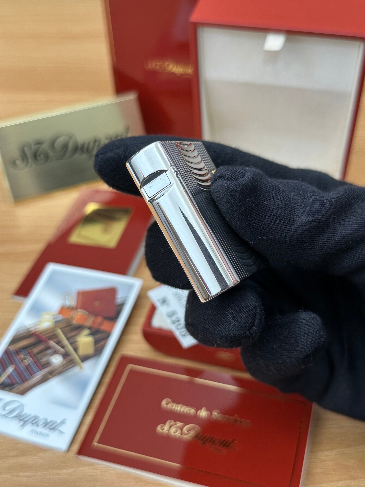 Vintage 1990 St Dupont Soubreny Two tone Gold & Silver finish / full set will box and documents / Good Condition