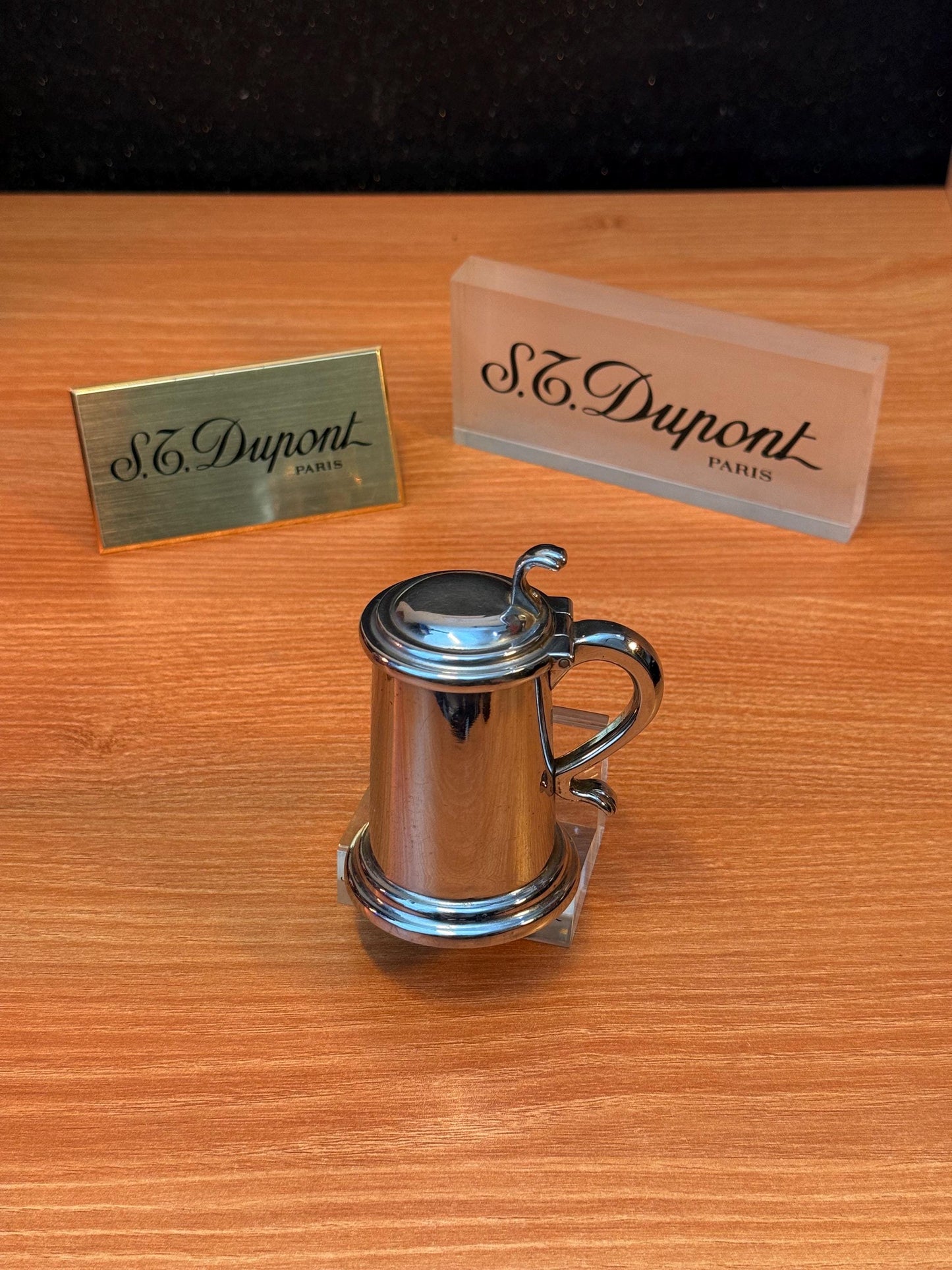 Vintage 1939 Luxury Dunhill Bumper Table Lighter Heavy silver finish early version England made / Petrol fluid table lighter decore table