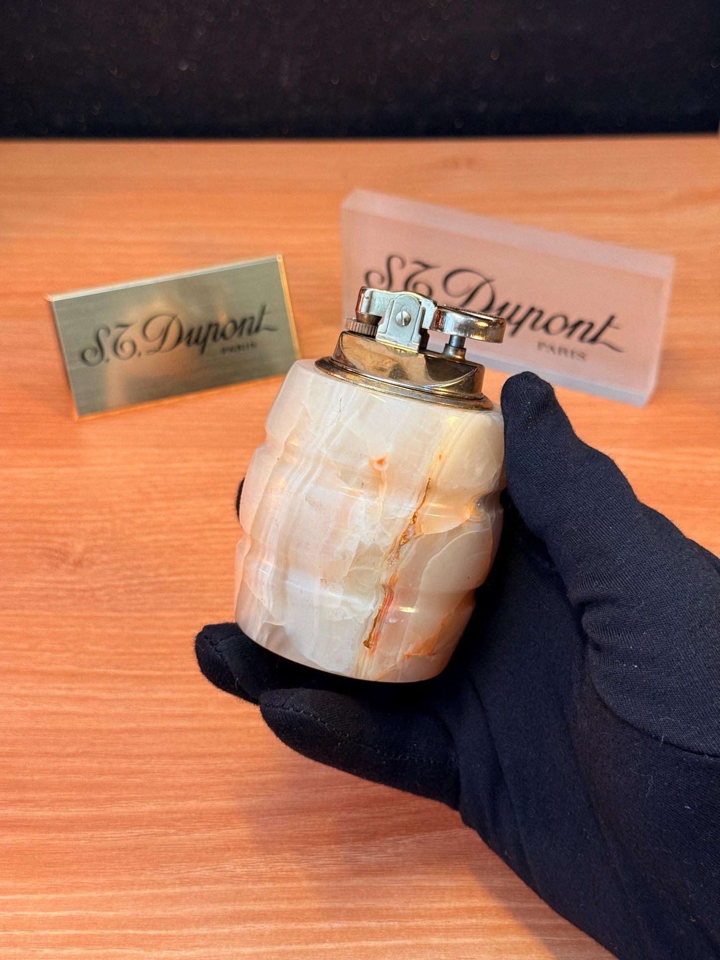 Vintage 1950 Butane Gas Real Stone Table lighter \ working perfect \ amazing decoration desk antique rare gift