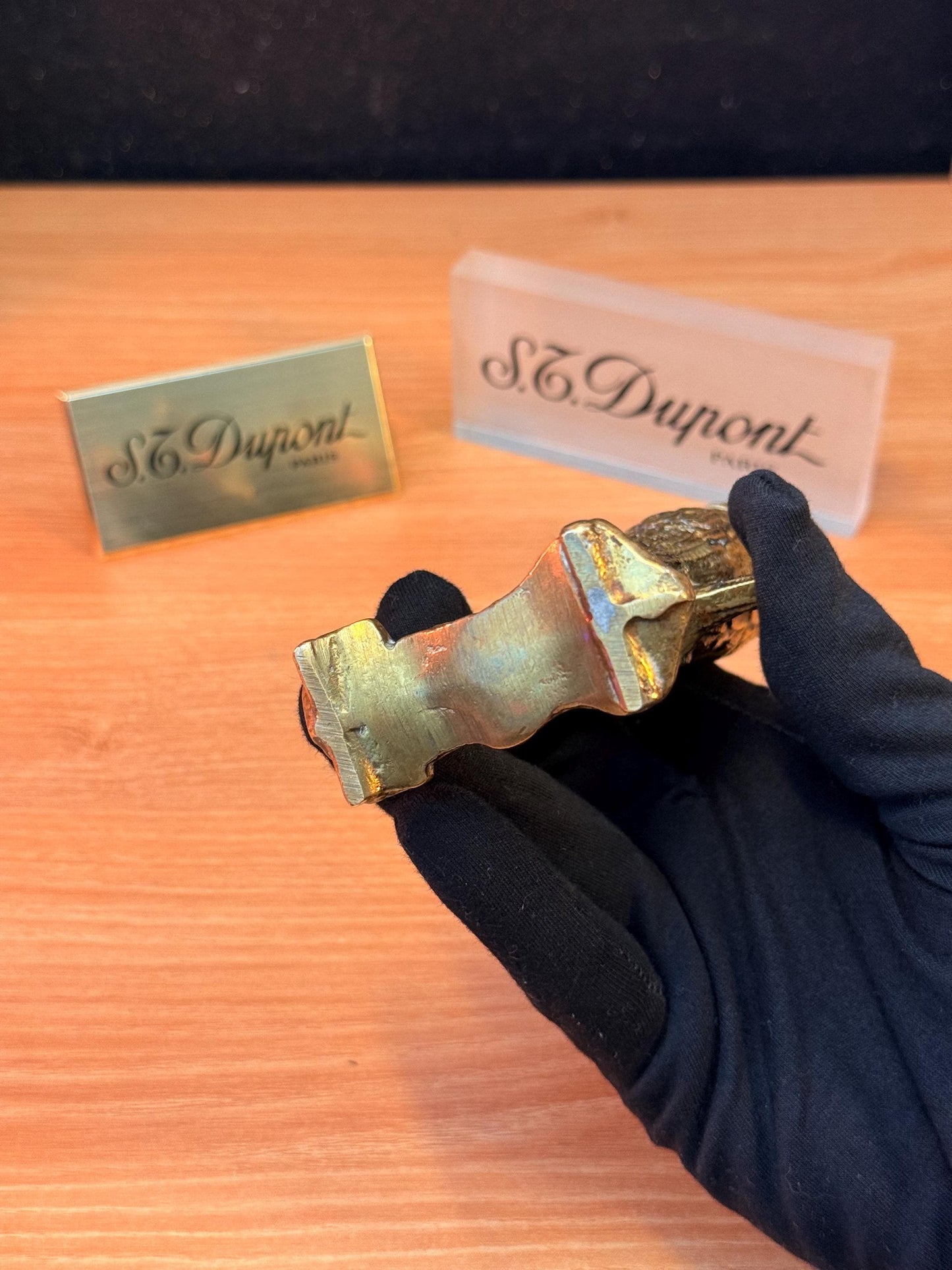 Antique 1945 Solid Bronze The Owl Hidden Lighter Heavy ~600 grams \ perfect rare decorative italian Bronze \ hidden decoration desk table