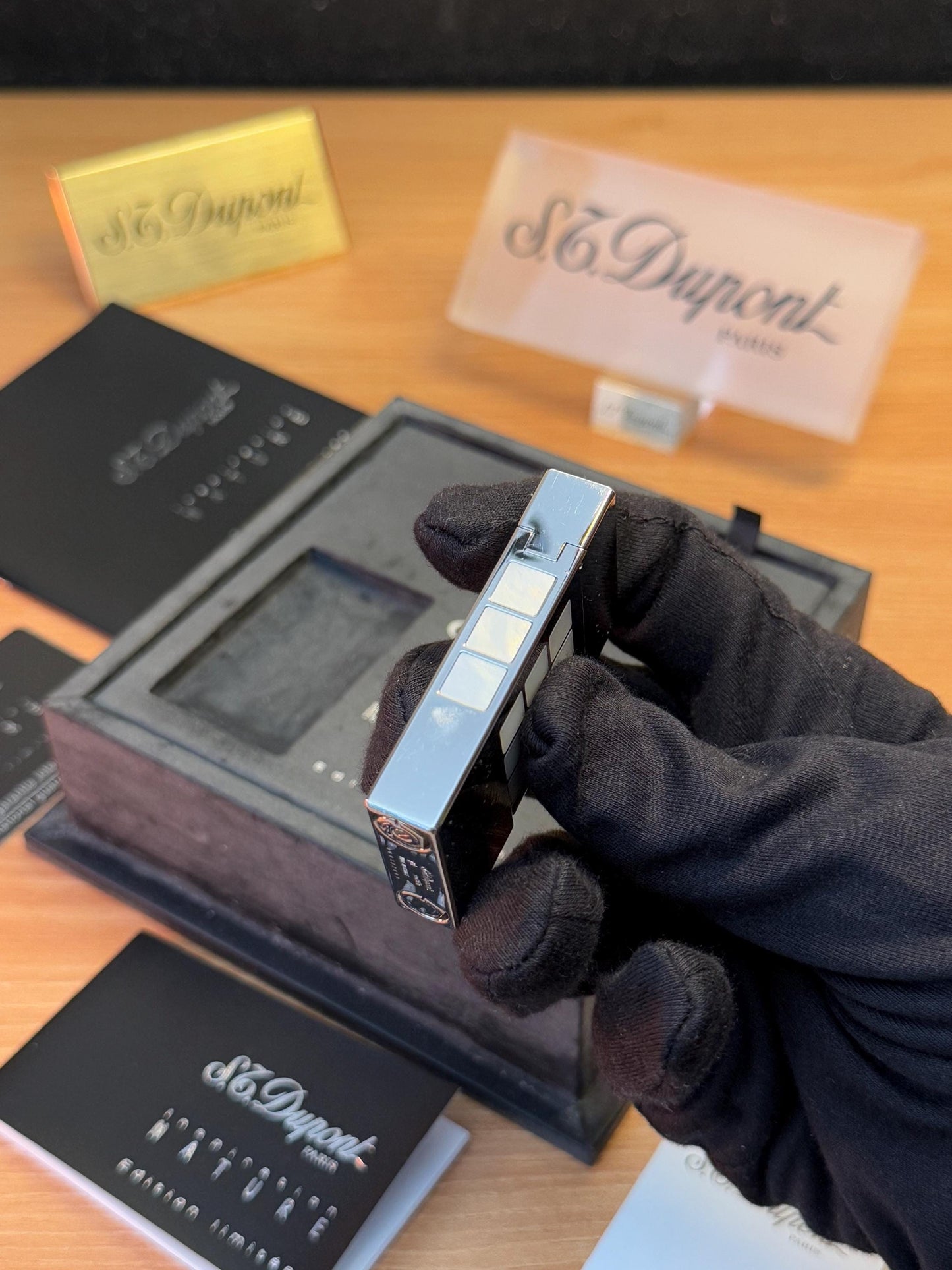Vintage 2002 St Dupont Inspiration Nature Limited of 2000 in the world Palladium finish Mother of Pearl / with box and documents /pre-owned