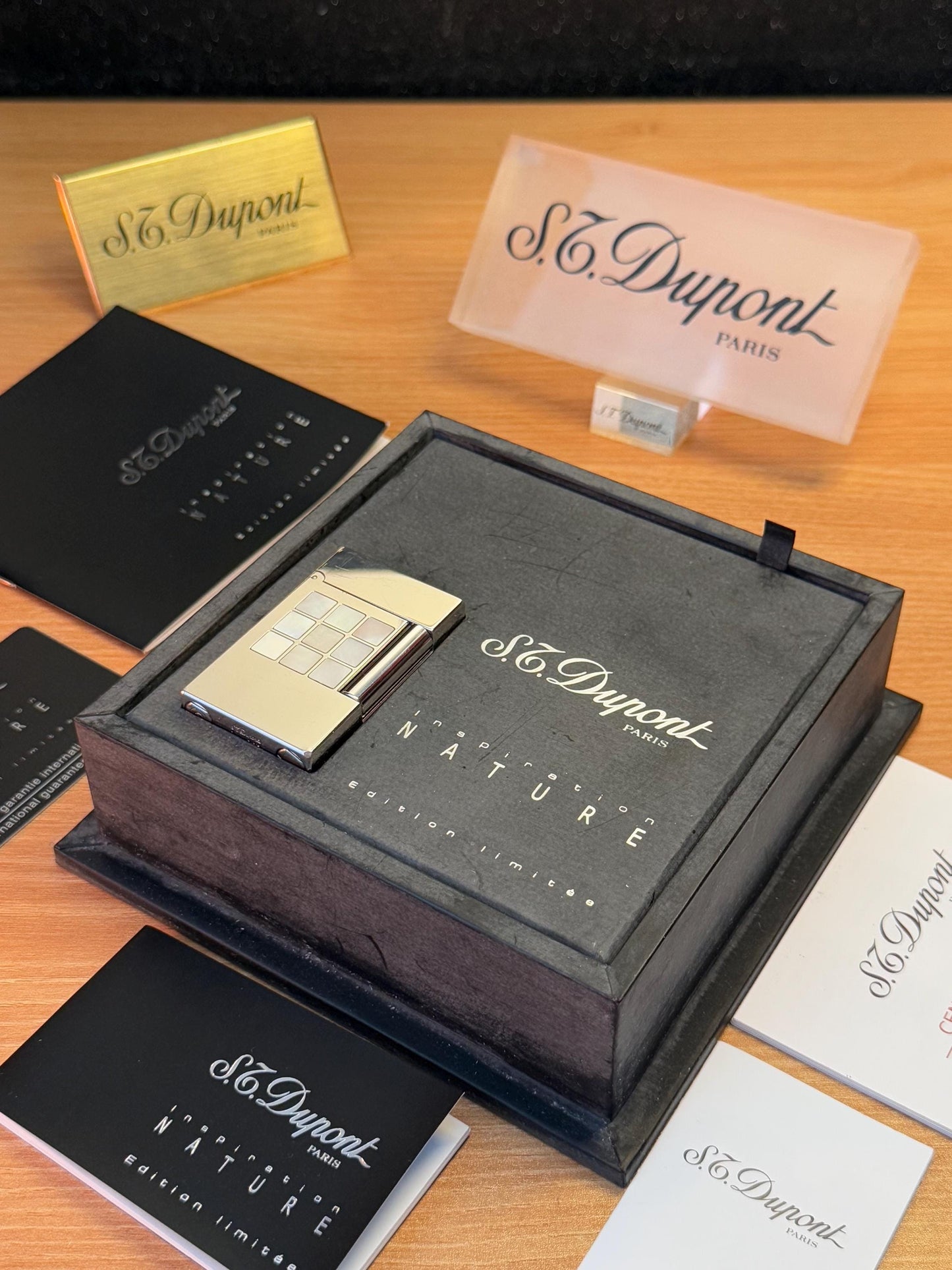 Vintage 2002 St Dupont Inspiration Nature Limited of 2000 in the world Palladium finish Mother of Pearl / with box and documents /pre-owned