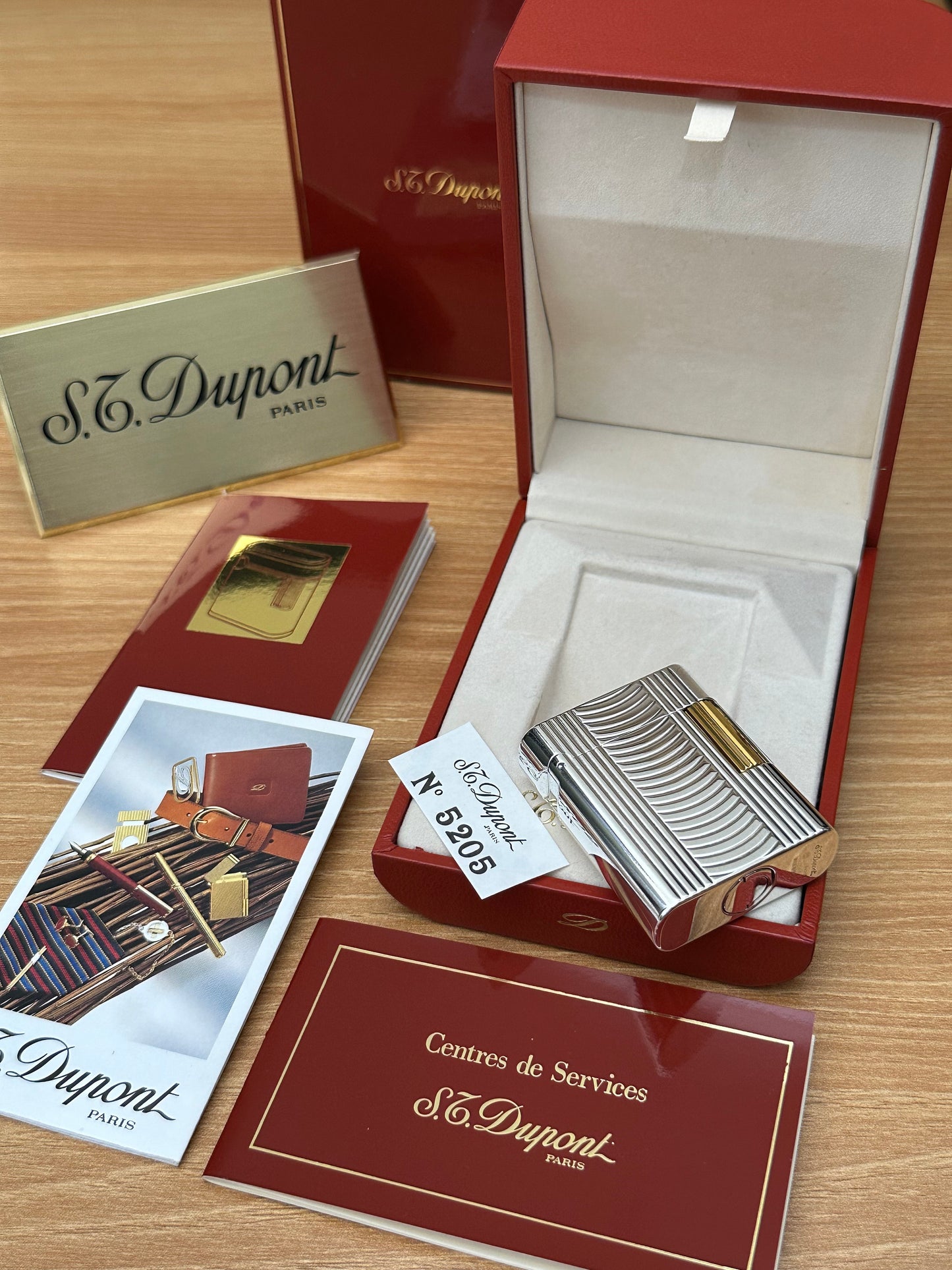 Vintage 1990 St Dupont Soubreny Two tone Gold & Silver finish / full set will box and documents / Good Condition