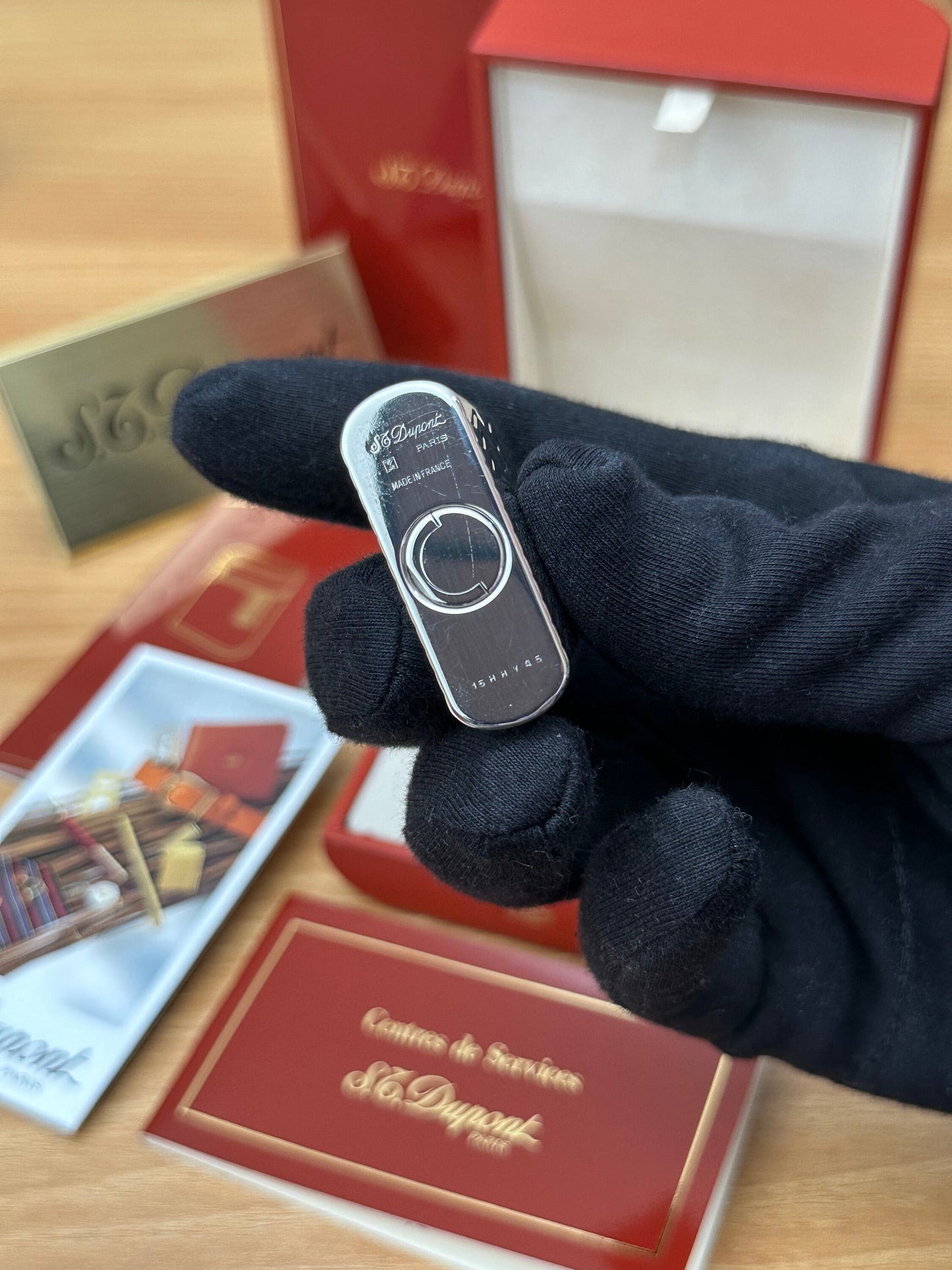Vintage 1990 St Dupont Soubreny Two tone Gold & Silver finish / full set will box and documents / Good condition