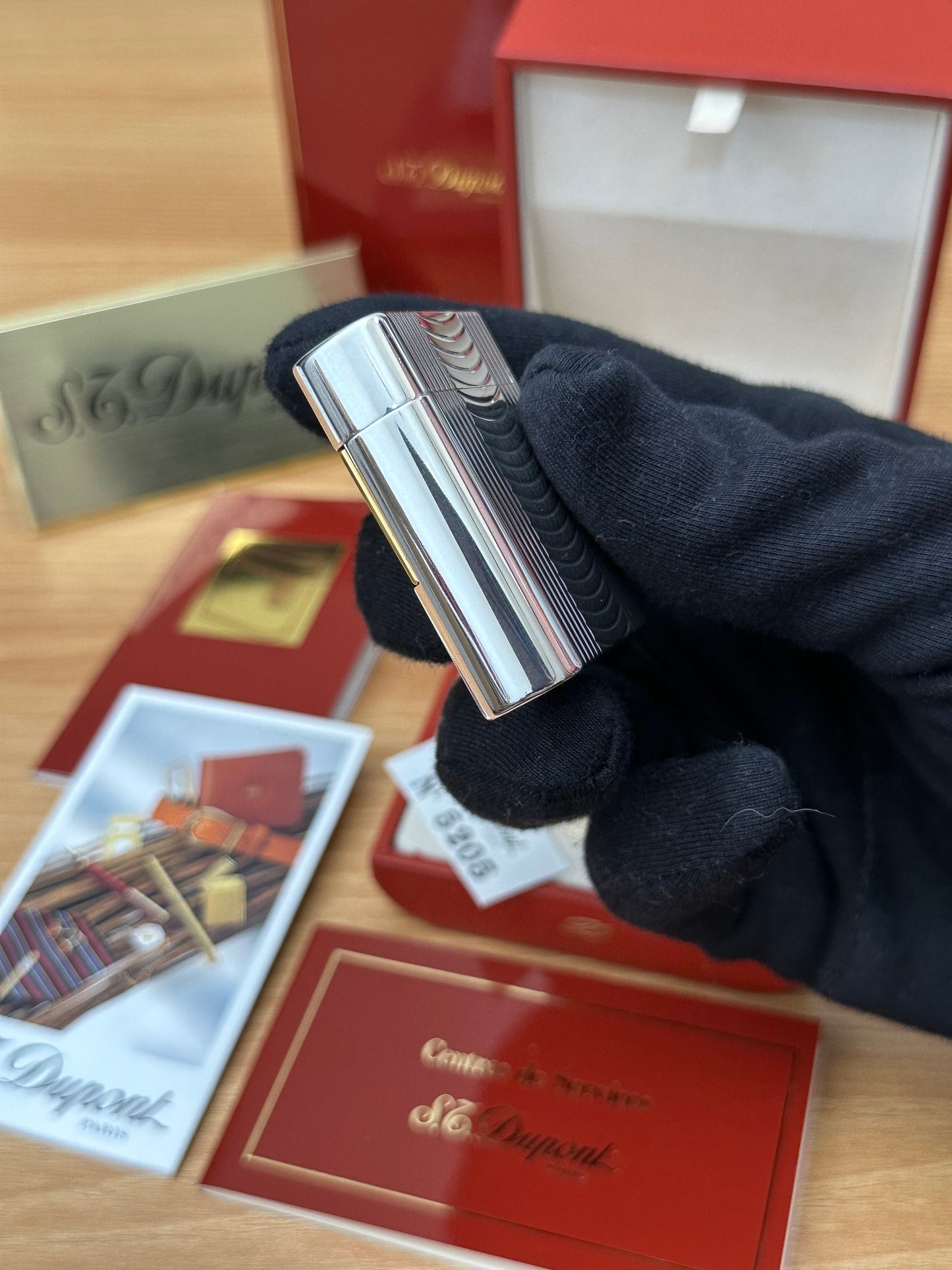 Vintage 1990 St Dupont Soubreny Two tone Gold & Silver finish / full set will box and documents / Good Condition