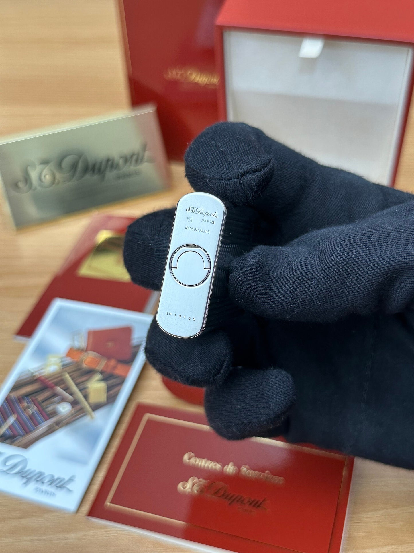 Vintage 1990 St Dupont Soubreny Two tone Gold & Silver finish / full set will box and documents / Good Condition