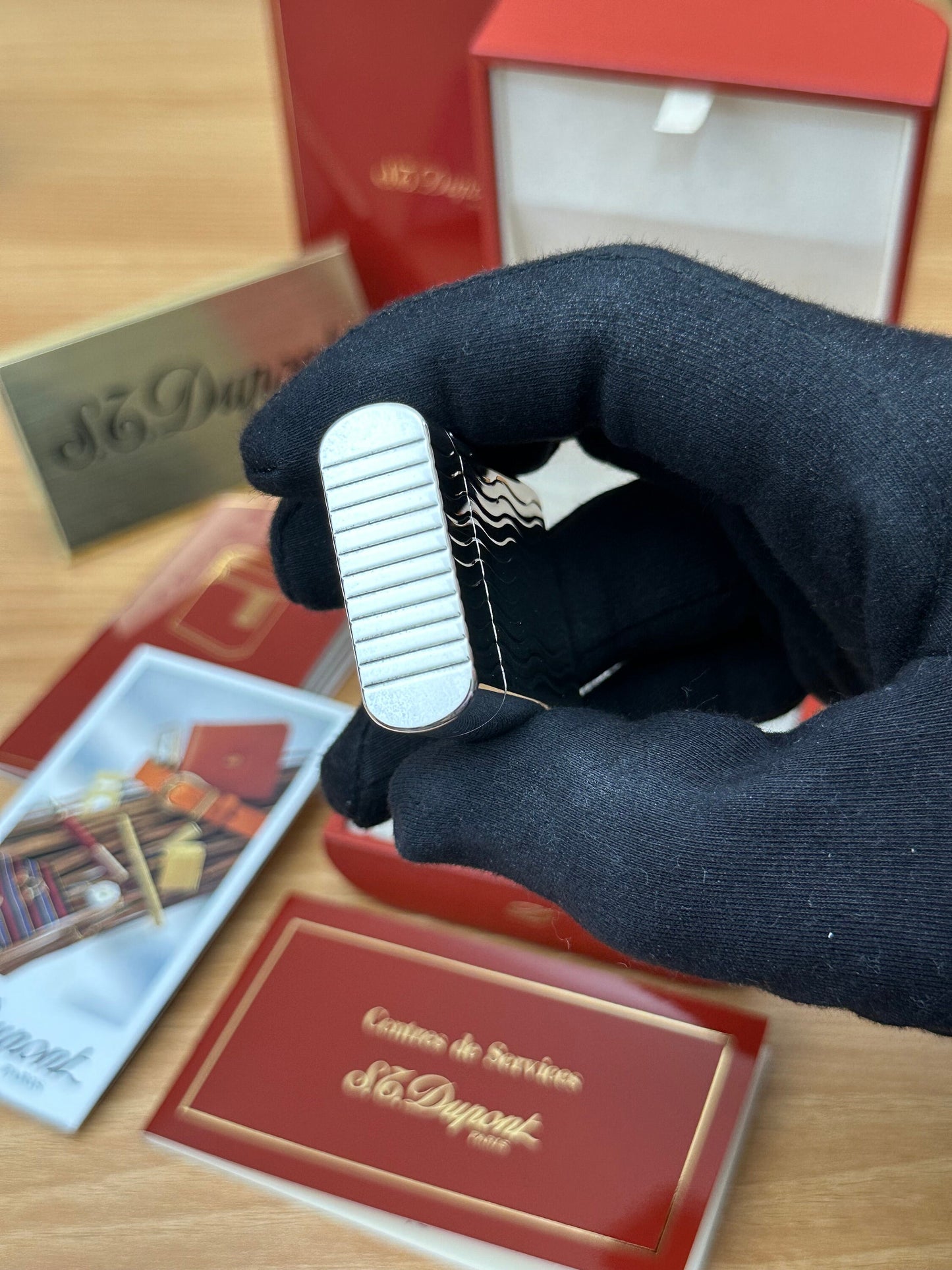 Vintage 1990 St Dupont Soubreny Two tone Gold & Silver finish / full set will box and documents / Good condition