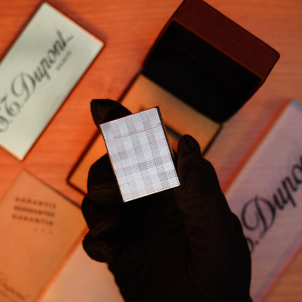 Vintage 1980 St Dupont Ligne 1 Heavy Silver Finish Small Size / with box and document