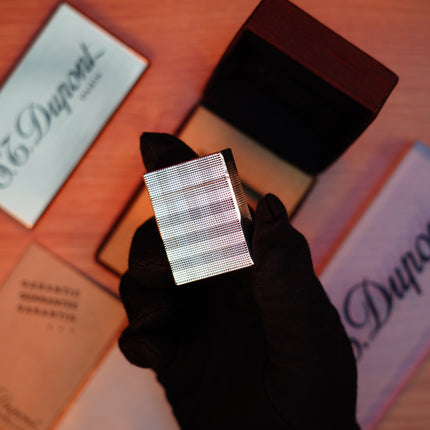 Vintage 1980 St Dupont Ligne 1 Heavy Silver Finish Small Size / with box and document