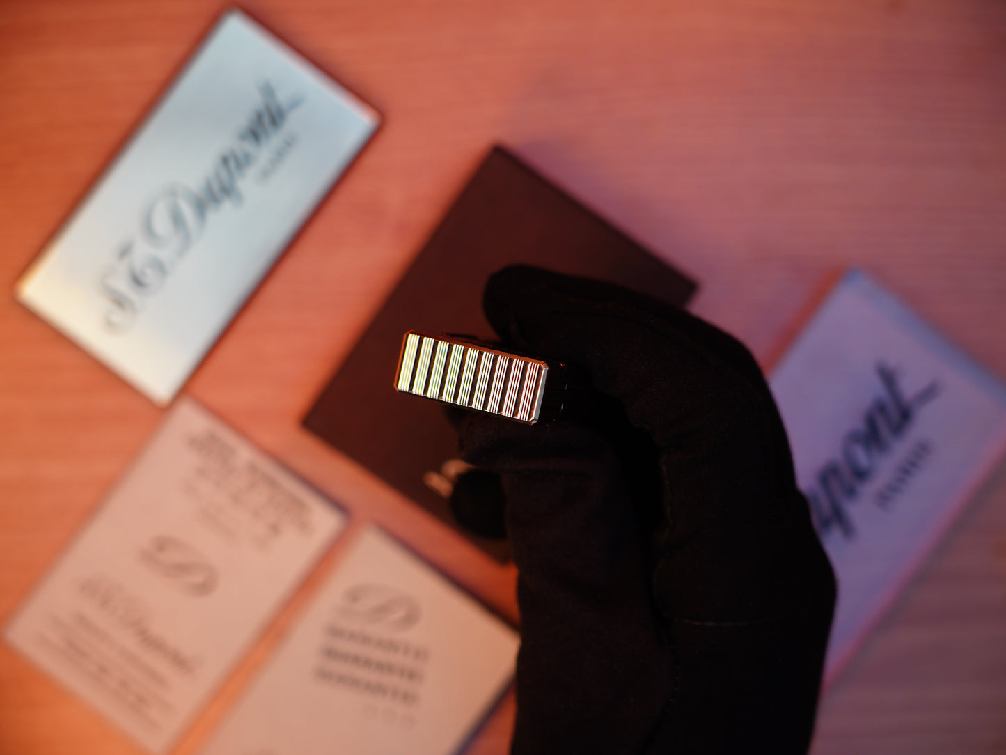 Vintage 1980 St Dupont Ligne 1 Heavy 24k Gold Finish Small Size / Full Set with box and document
