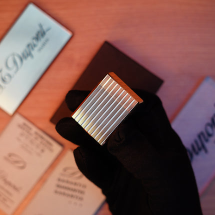 Vintage 1980 St Dupont Ligne 1 Heavy 24k Gold Finish Small Size / Full Set with box and document