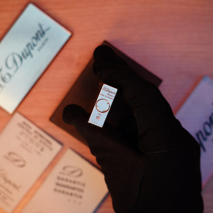 Vintage 1980 St Dupont Ligne 1 Heavy 24k Gold Finish Small Size / Full Set with box and document