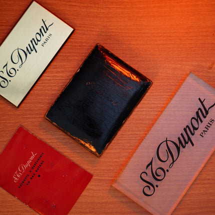 Vintage 1960 St Dupont Ligne 1 Heavy 24k Gold Finish and natural lacquer Large Size / Full Set with box and document