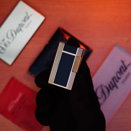 Vintage 1960 St Dupont Ligne 1 Heavy 24k Gold Finish and natural lacquer Large Size / Full Set with box and document
