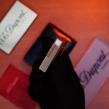 Vintage 1960 St Dupont Ligne 1 Heavy 24k Gold Finish and natural lacquer Large Size / Full Set with box and document