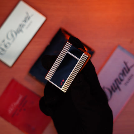 Vintage 1960 St Dupont Ligne 1 Heavy 24k Gold Finish and natural lacquer Large Size / Full Set with box and document