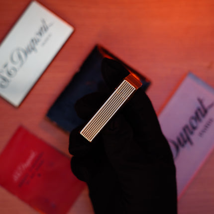 Vintage 1960 St Dupont Ligne 1 Heavy 24k Gold Finish and natural lacquer Large Size / Full Set with box and document