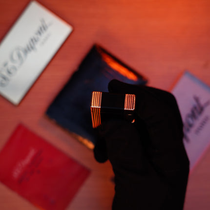 Vintage 1960 St Dupont Ligne 1 Heavy 24k Gold Finish and natural lacquer Large Size / Full Set with box and document