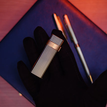 Vintage 1970 Christian Dior Vermill Solid 925 Sterling Silver Pens and lighter / rare gift set