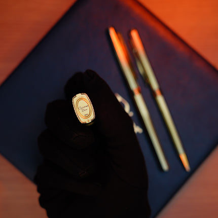 Vintage 1970 Christian Dior Vermill Solid 925 Sterling Silver Pens and lighter / rare gift set