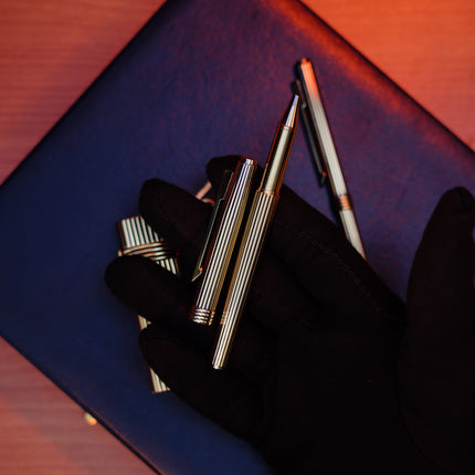 Vintage 1970 Christian Dior Vermill Solid 925 Sterling Silver Pens and lighter / rare gift set