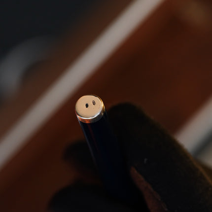 Vintage 1970 S.T. Dupont Fountain Pen – 925 Sterling Silver & Natural Lacquer – 18K Solid Gold Nib – Luxury Collectible