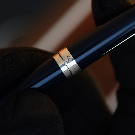 Vintage 1970 S.T. Dupont Fountain Pen – 925 Sterling Silver & Natural Lacquer – 18K Solid Gold Nib – Luxury Collectible