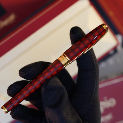 Vintage St Dupont Olympio Limited Vertigo Natural Lacquer Luxury 18k Solid Gold F Fountain Pen