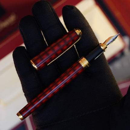 Vintage St Dupont Olympio Limited Vertigo Natural Lacquer Luxury 18k Solid Gold F Fountain Pen