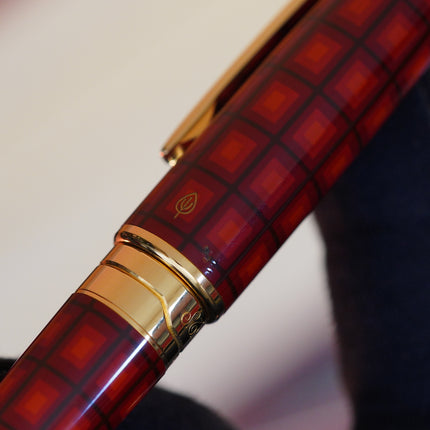 Vintage St Dupont Olympio Limited Vertigo Natural Lacquer Luxury 18k Solid Gold F Fountain Pen